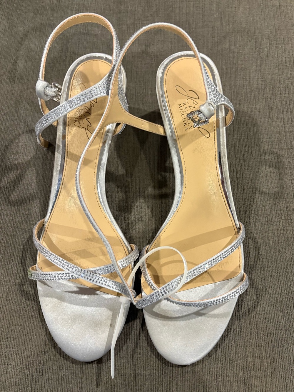 Silver Strappy Slingback Sandals - Badgley Mischka